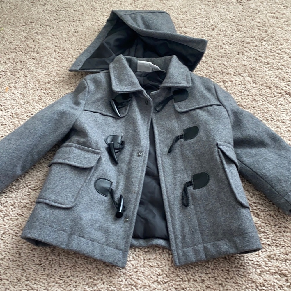 2T gray peacoat